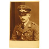 Fotoporträtt av Luftwaffes luftvärnsartilleri soldat av värvad rang